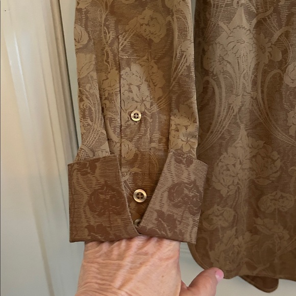 Chico's Brown Button Down Shirt - Picture 4 of 5